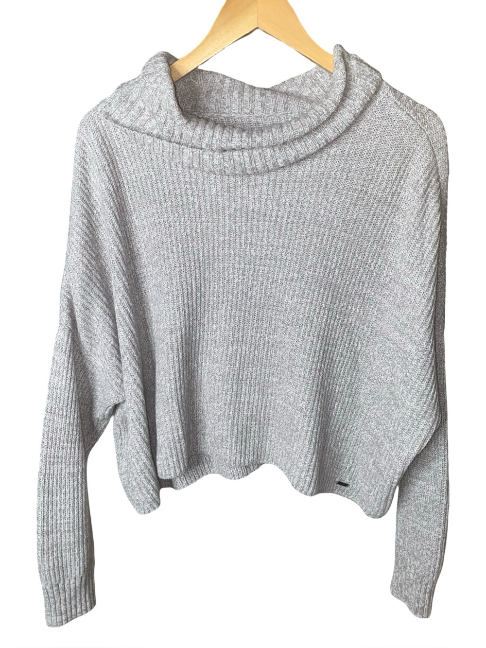 Hollister Heather Grey Turtleneck Sweater Size Small
